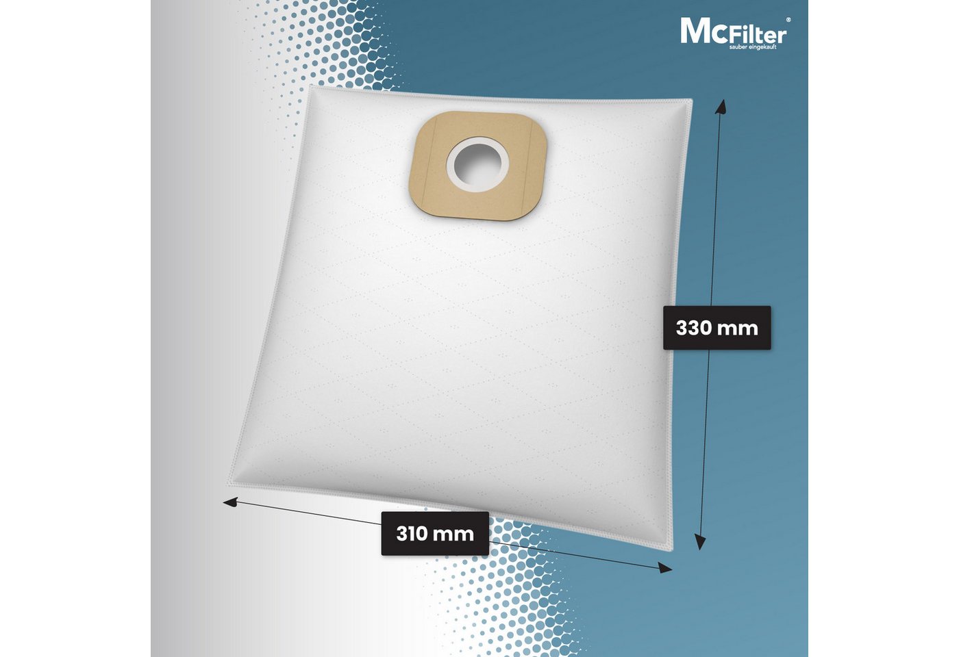McFilter Staubsaugerbeutel 10 Stück oder 20 Stück, passend für Kärcher T 7/1 Classic, T 8/1 L, proT 200, 20 St., Alternative zu 6.904-084.0 Bild 2