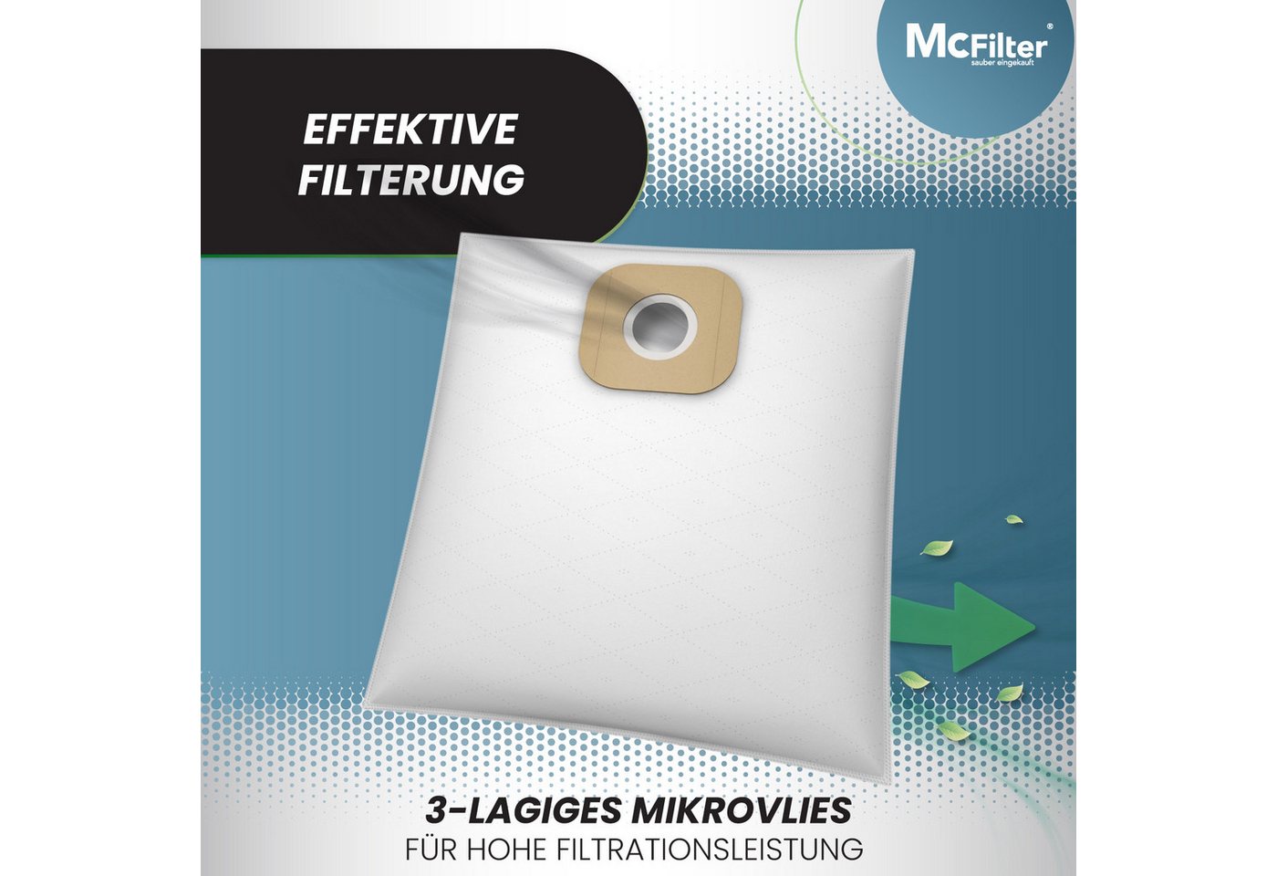 McFilter Staubsaugerbeutel 10 Stück oder 20 Stück, passend für Kärcher T 7/1 Classic, T 8/1 L, proT 200, 20 St., Alternative zu 6.904-084.0 Bild 5