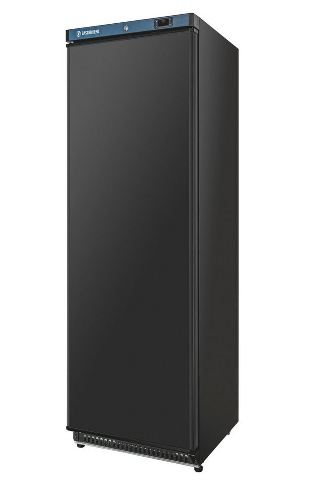 GastroHero Vollraumkühlschrank Lagerkühlschrank ECO 400 Schwarz 336 Liter Umluftkühlung LKSE400B, 187.5 cm hoch, 60 cm breit, schwarzes Gehäuse für moderne Profiküchen und Lagerbereiche Bild 2