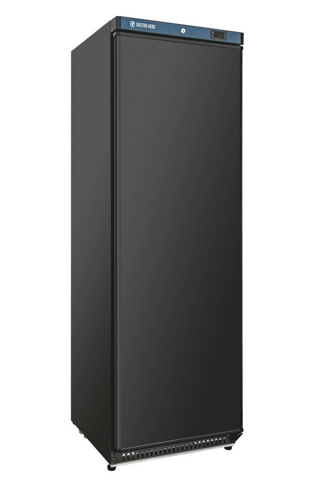 GastroHero Vollraumkühlschrank Lagerkühlschrank ECO 400 Schwarz 336 Liter Umluftkühlung LKSE400B, 187.5 cm hoch, 60 cm breit, schwarzes Gehäuse für moderne Profiküchen und Lagerbereiche Bild 3