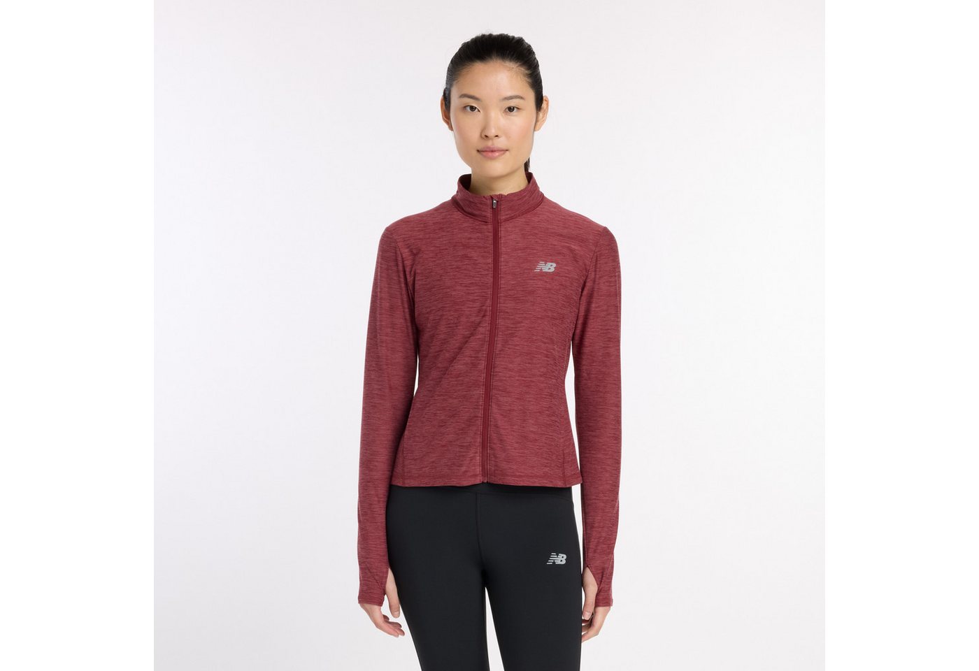 New Balance Trainingsjacke mit hochschließendem Kragen, Langarm-Design Bild 5