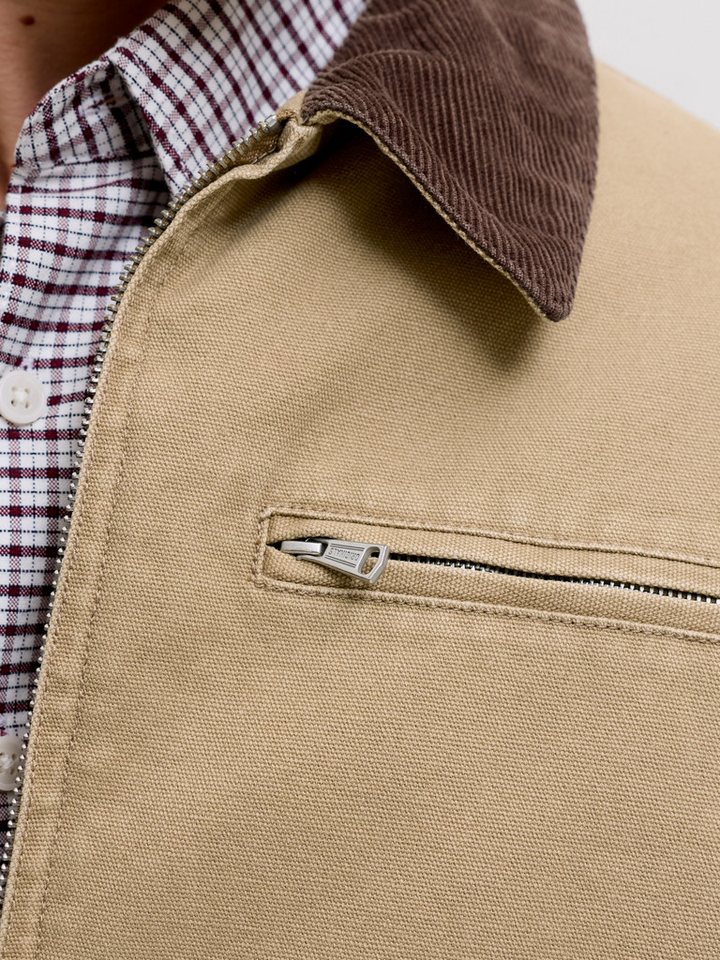 Jack & Jones Outdoorjacke JORCHAMBERI WORKER JACKET SN Baumwolle