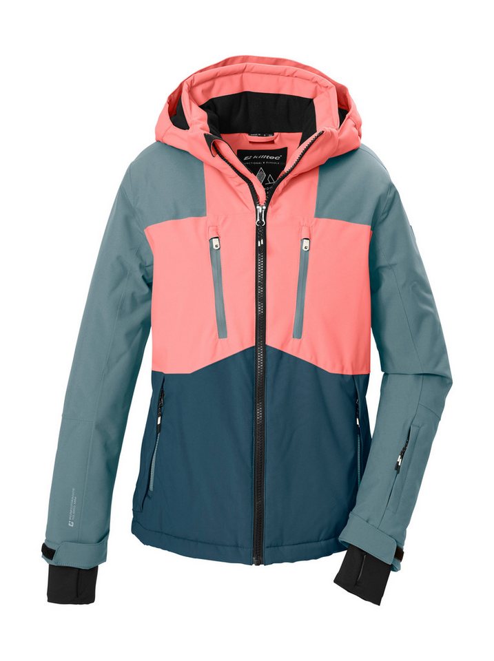 Killtec Skijacke KSW 191 GRLS SKI JCKT Wind- und wasserdichte Kinder Skijacke mit Colourblock Design Bild 2