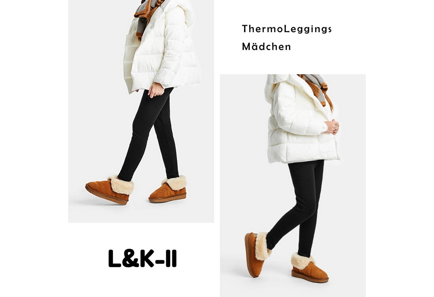 L&K-II Thermoleggings 4610 (2er-pack, 2-tlg) Thermoleggings Mädchen mit Fleece gefütterte Bild 4