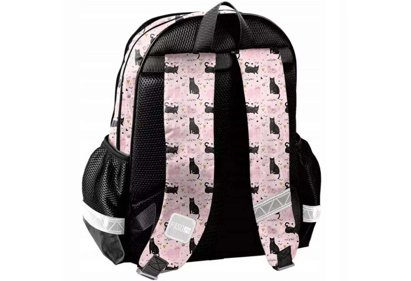 PASO Schulrucksack Paso Black Cat Schulrucksack für Mädchen Klasse 1-3 38 cm (1-tlg) Bild 2