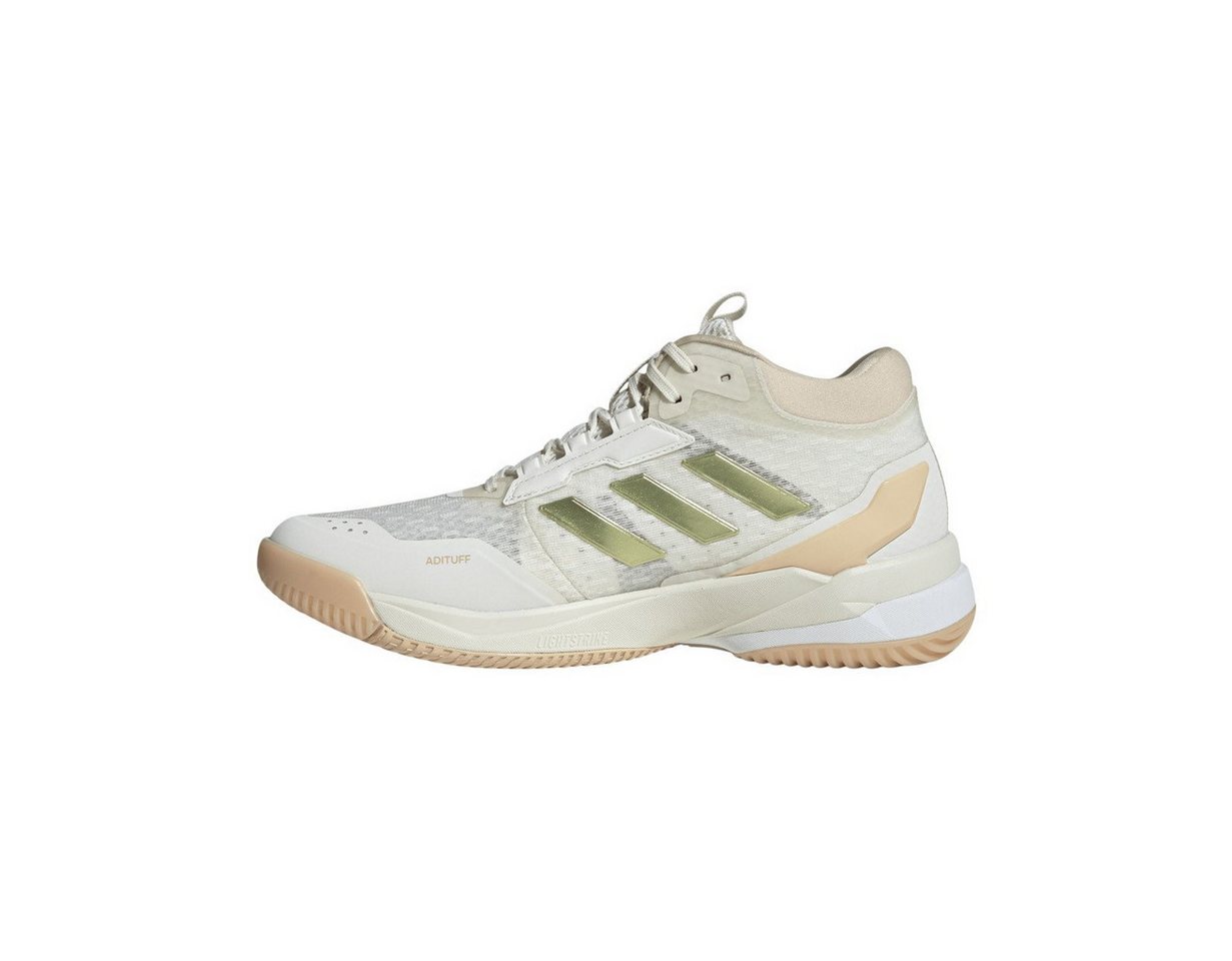 adidas Performance Hallen-Indoorschuhe CrazyFlight 6 Mid weiss/gold Damen Badmintonschuh Bild 2