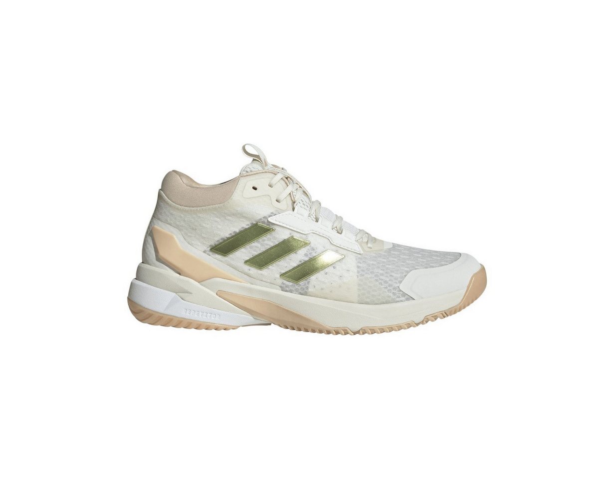 adidas Performance Hallen-Indoorschuhe CrazyFlight 6 Mid weiss/gold Damen Badmintonschuh Bild 3