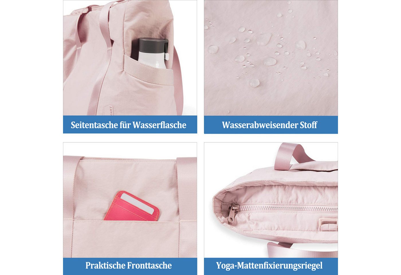 Coonoor Reisetasche Reißverschluss-Handtasche, Schultertasche, Reisetasche, Sporttasche, Damen Freizeitbag, geeignet für Arbeit, Schule und Einkaufen Bild 3