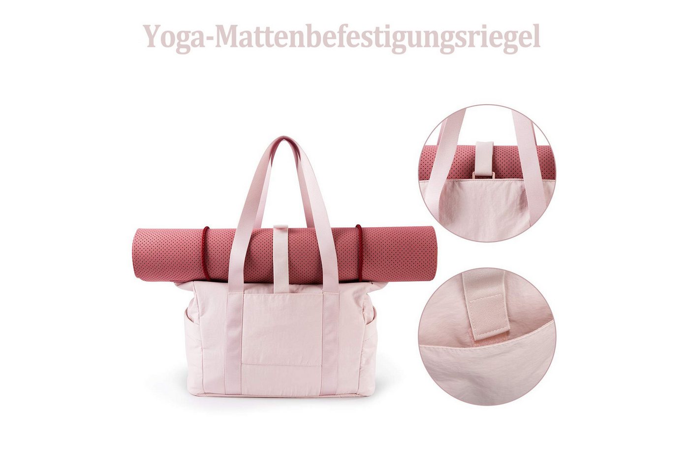Coonoor Reisetasche Reißverschluss-Handtasche, Schultertasche, Reisetasche, Sporttasche, Damen Freizeitbag, geeignet für Arbeit, Schule und Einkaufen Bild 5