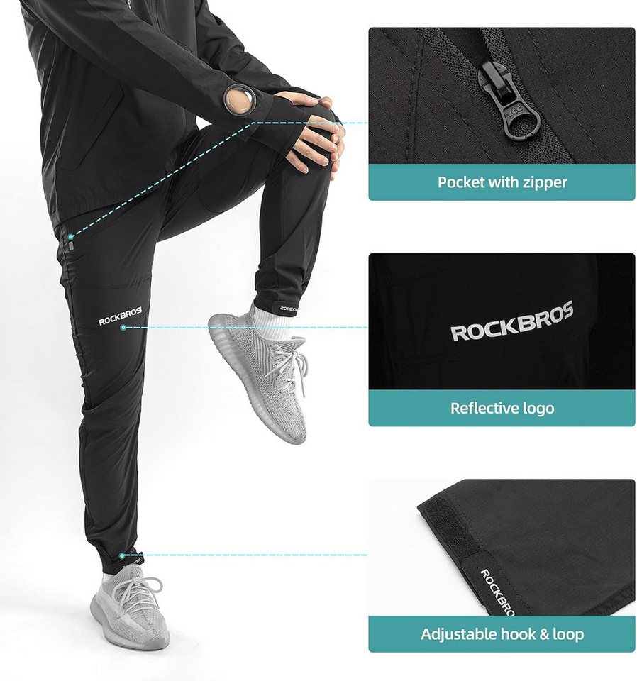 ROCKBROS Fahrradhose Herren 2-in-1 Fahrradhose Lang mit Sitzpolster atmungsaktiv Bild 4