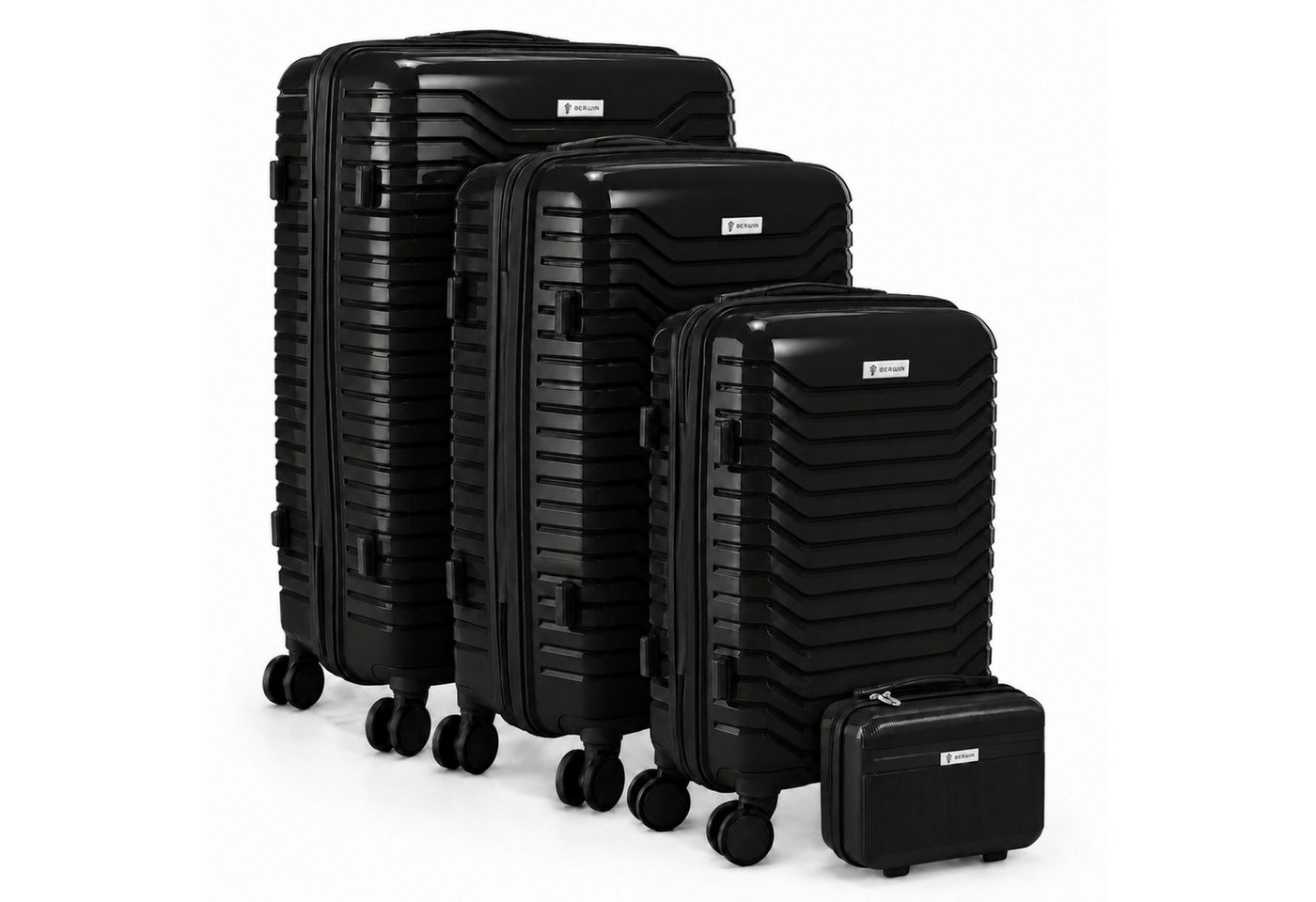 Berwin Trolleyset mit Beautycase Modell Calma Titan Schwarz, 4 Rollen, (Set, 4 tlg., MS-19776) Bild 3
