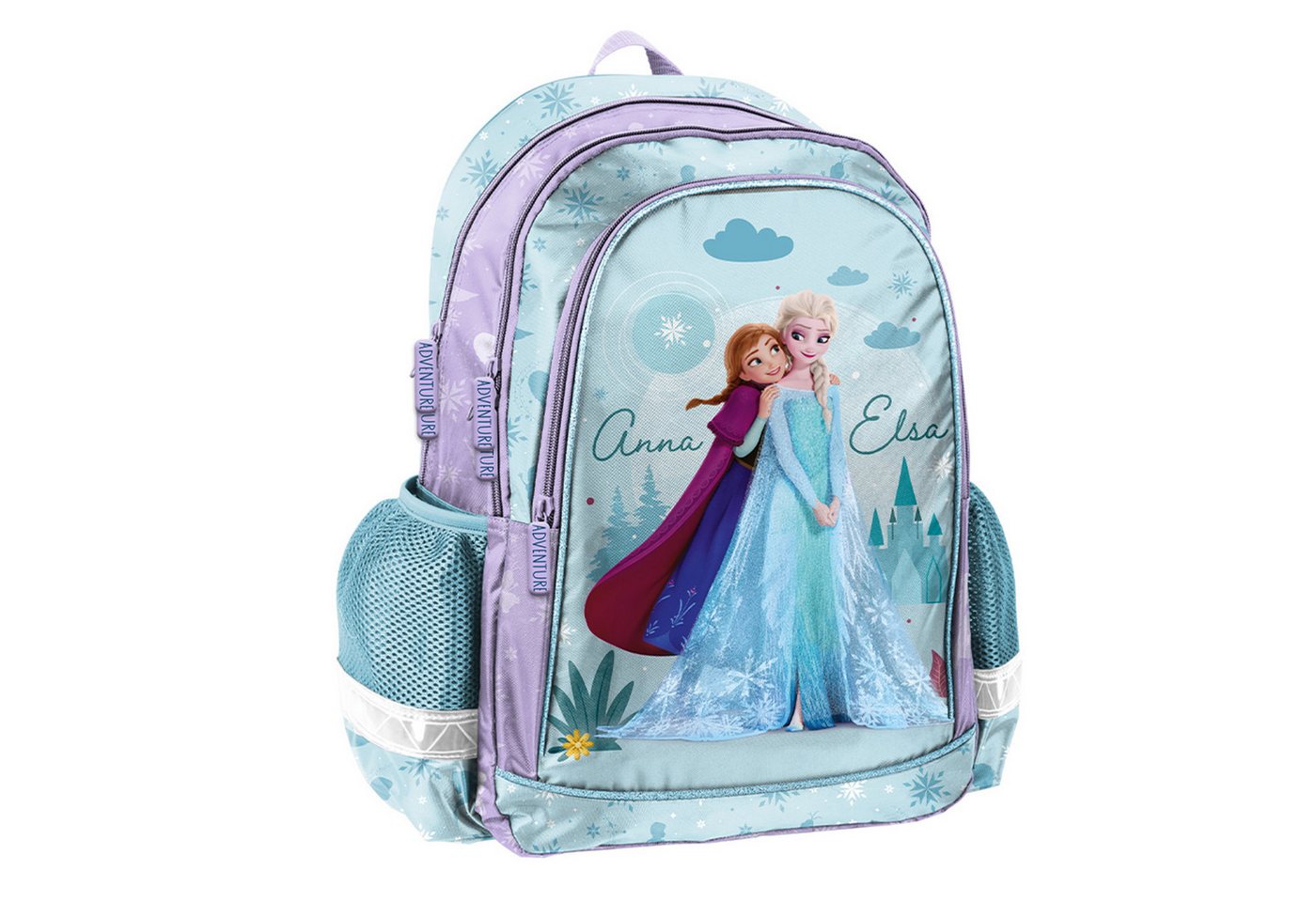 PASO Schulrucksack Frozen - Die Eiskönigin Schulset: Rucksack, Federmäppchen, Tasche (3-tlg), Federmäppchen mit Zubehör, Schuhbeutel Bild 4