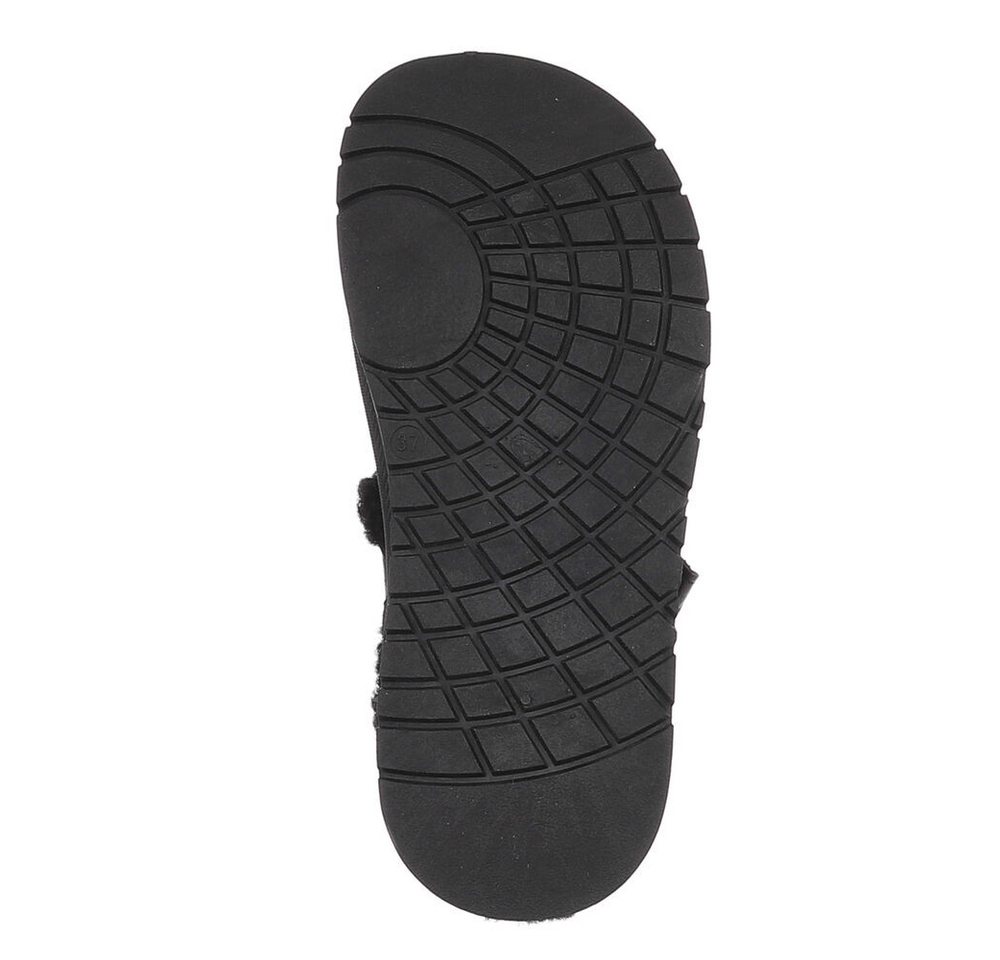 Ital-Design Damen Clog mit Fellfutter und Plateau-Sohle Snowboots (92392363) Flach Plateaustiefeletten in Schwarz Bild 3