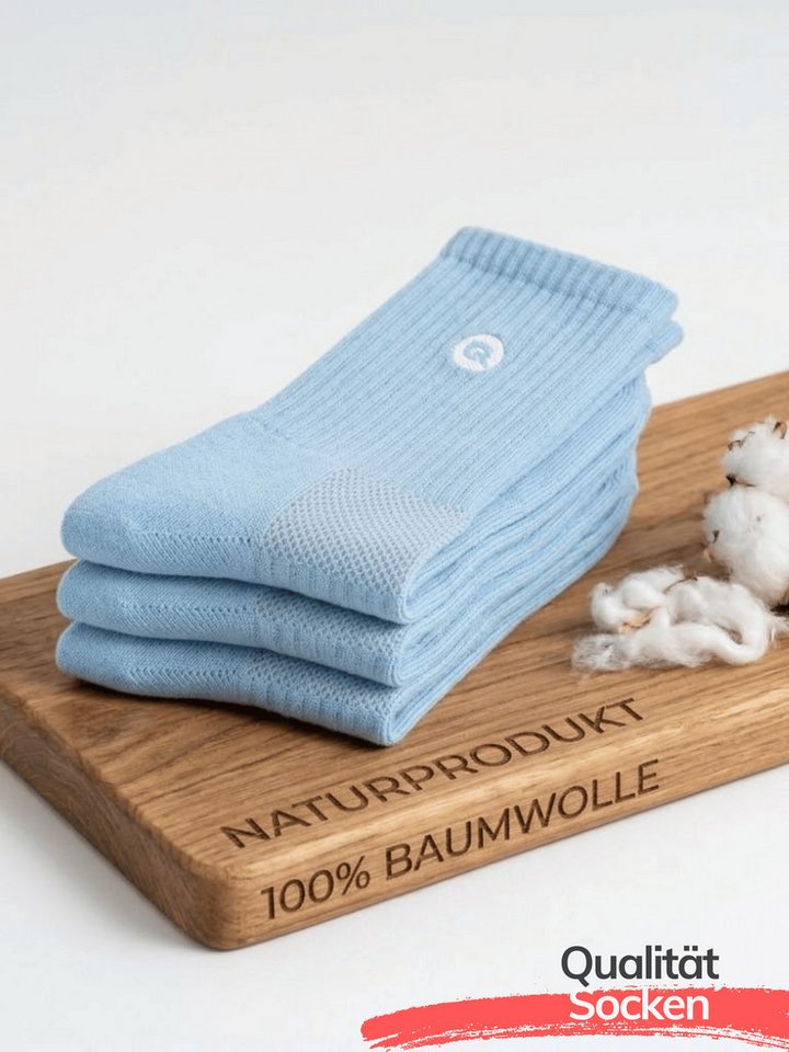 QOLONIA Sportsocken Quarter Socken halbhoch gepolstert, 4 Paar (Packung, 4 Paar) Durchgehend gepolstert, Mesh-Support am Fußrücken, verstärkte Ferse Bild 4