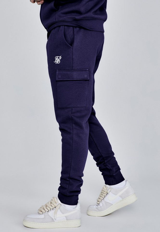 Siksilk Jogger Pants SikSilk Herren Navyblau Essentials Cargo Joggers
