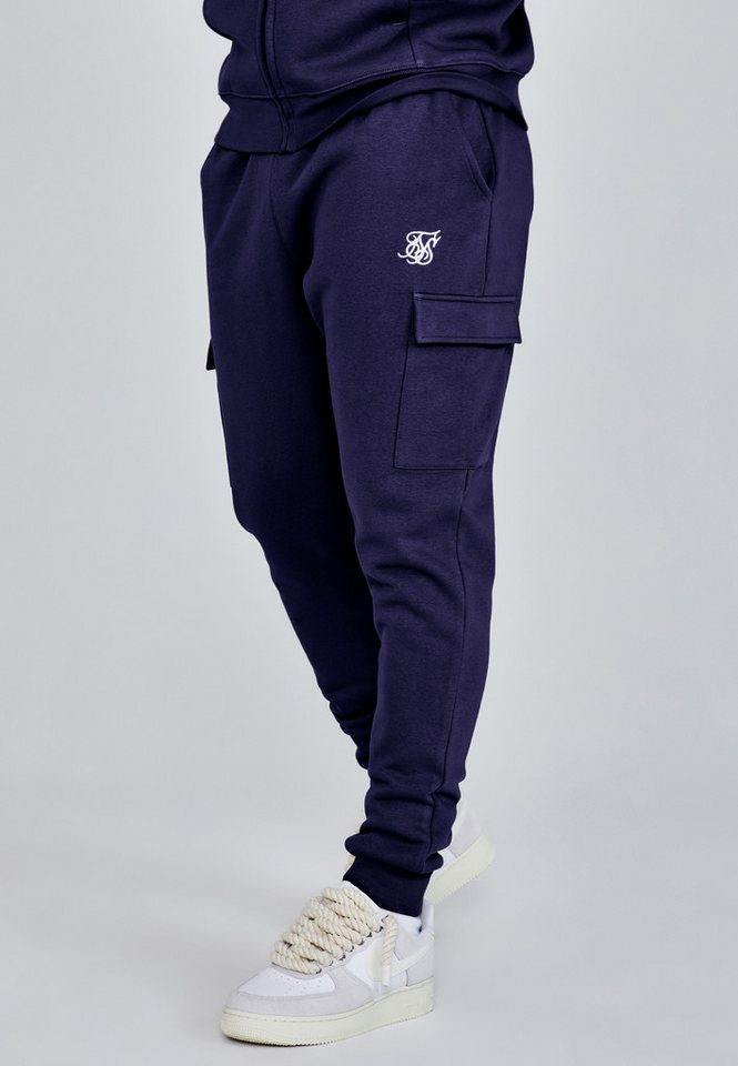 Siksilk Jogger Pants SikSilk Herren Navyblau Essentials Cargo Joggers Bild 4