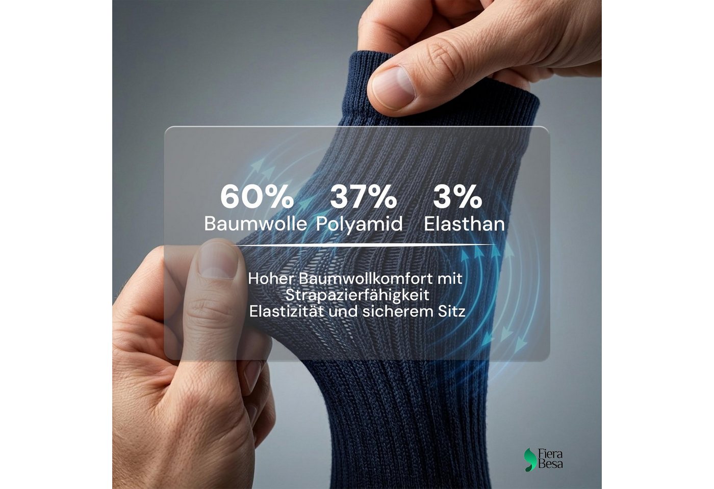 Fiera Besa Wandersocken Fiera Besa Wandersocken für Damen & Herren – Trekking Socken aus Baumw Bild 2