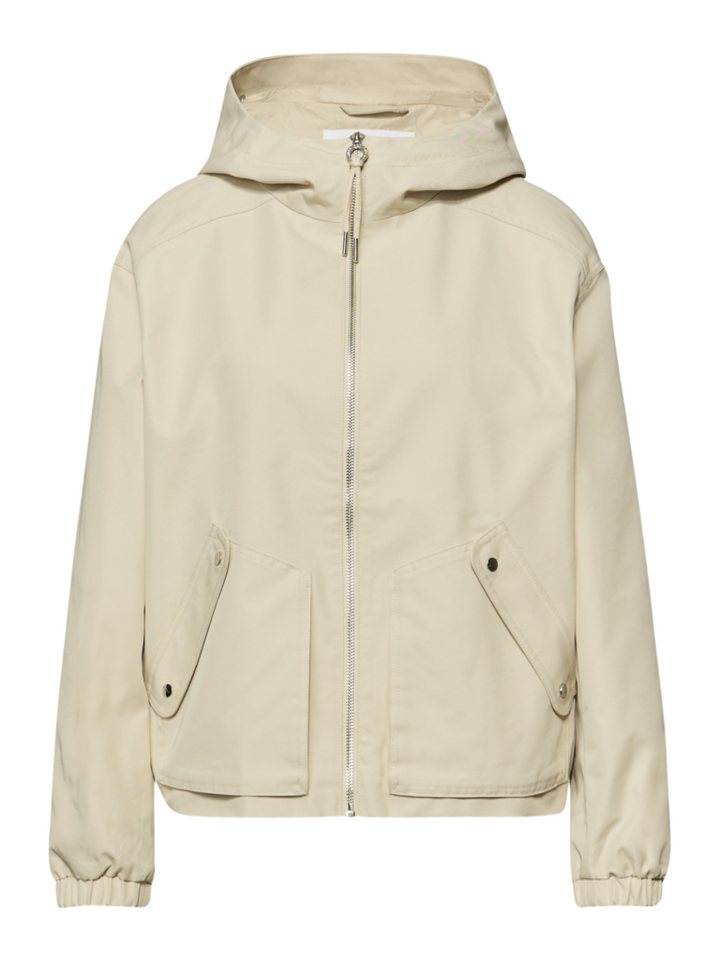 STREET ONE Outdoorjacke natur,Outdoor,Baumwolle,Unifarben,Lang,Regular Fit