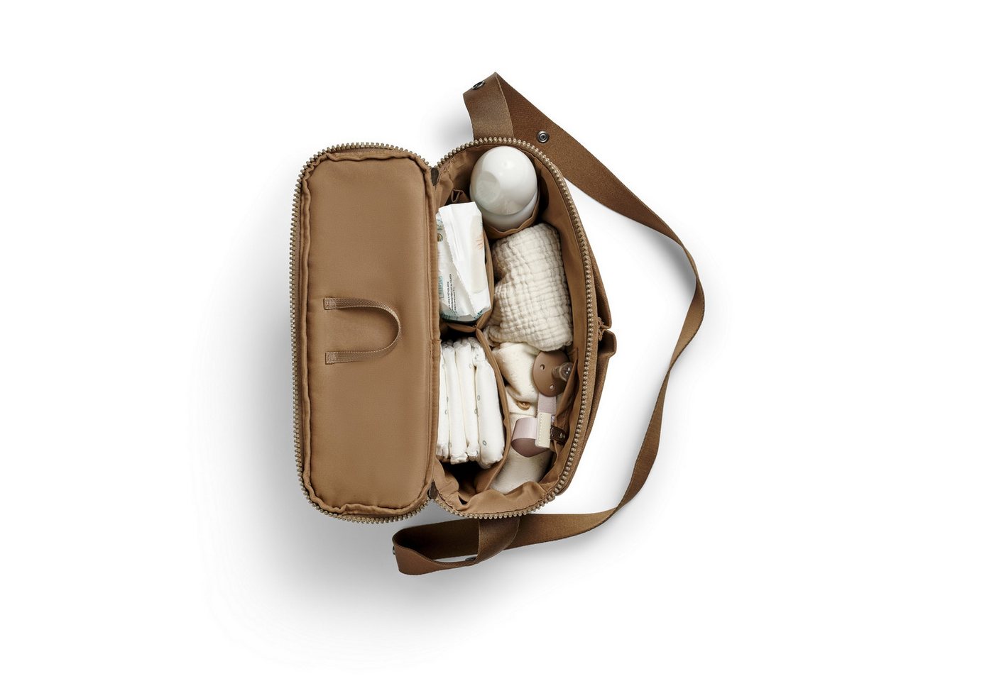 Elodie Wickeltasche Elodie - Organizer - Half Moon - Caramel Brown, Praktische Aufteilung Bild 4