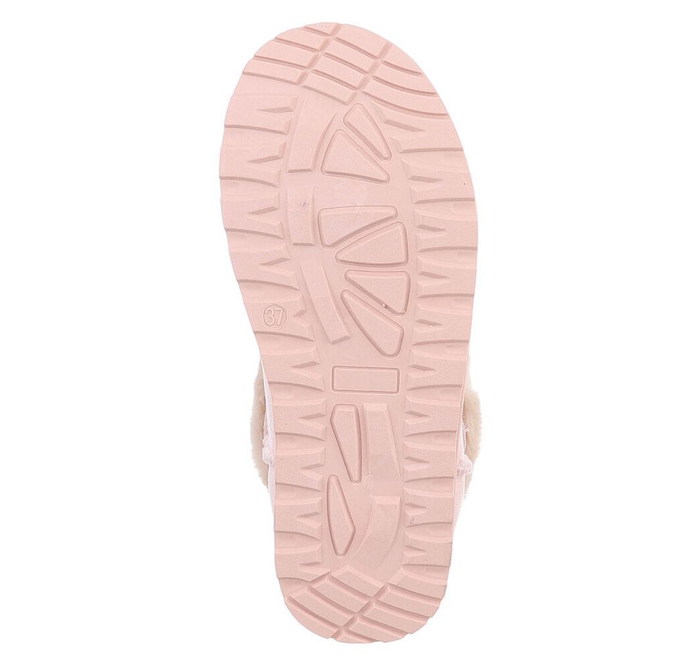 Ital-Design Damen Snowboots Freizeit Snowboots (88460383) Flach Flache Stiefeletten in Hellrosa