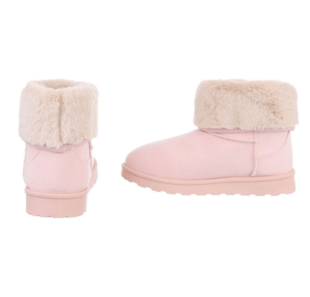 Ital-Design Damen Snowboots Freizeit Snowboots (88460383) Flach Flache Stiefeletten in Hellrosa Bild 2