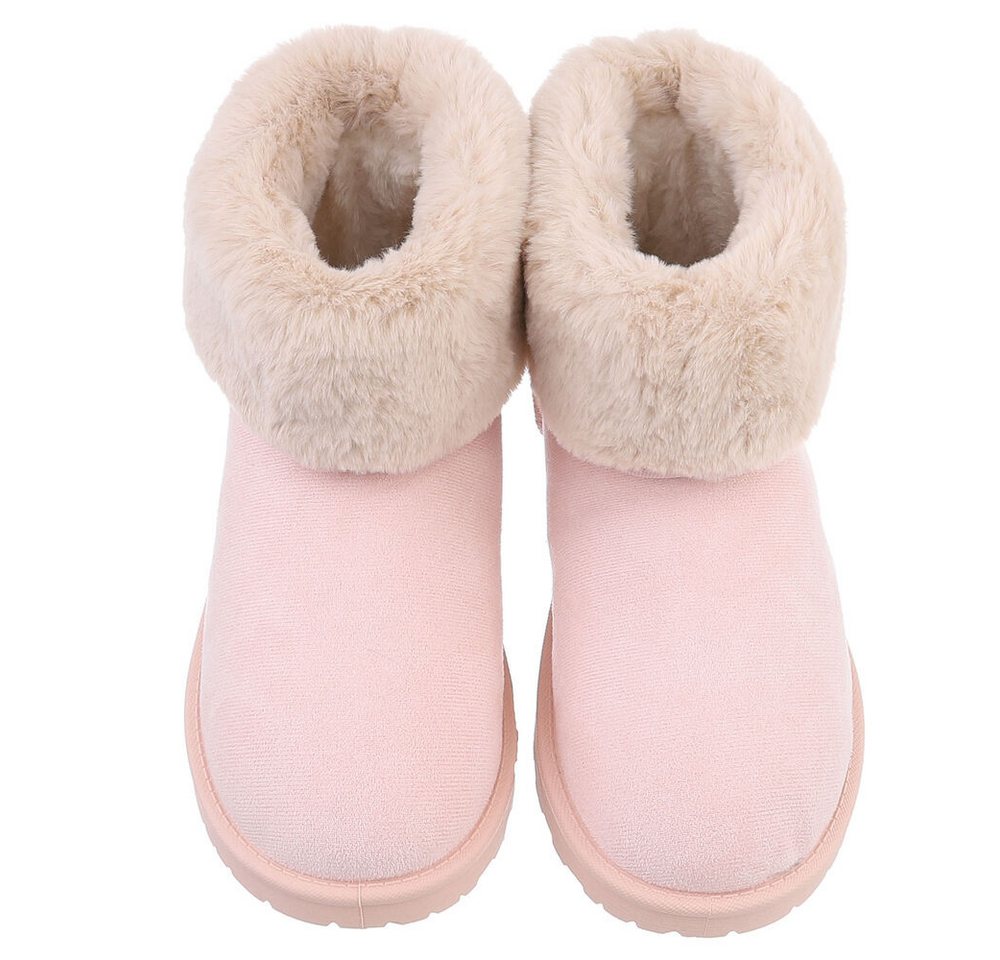 Ital-Design Damen Snowboots Freizeit Snowboots (88460383) Flach Flache Stiefeletten in Hellrosa Bild 5