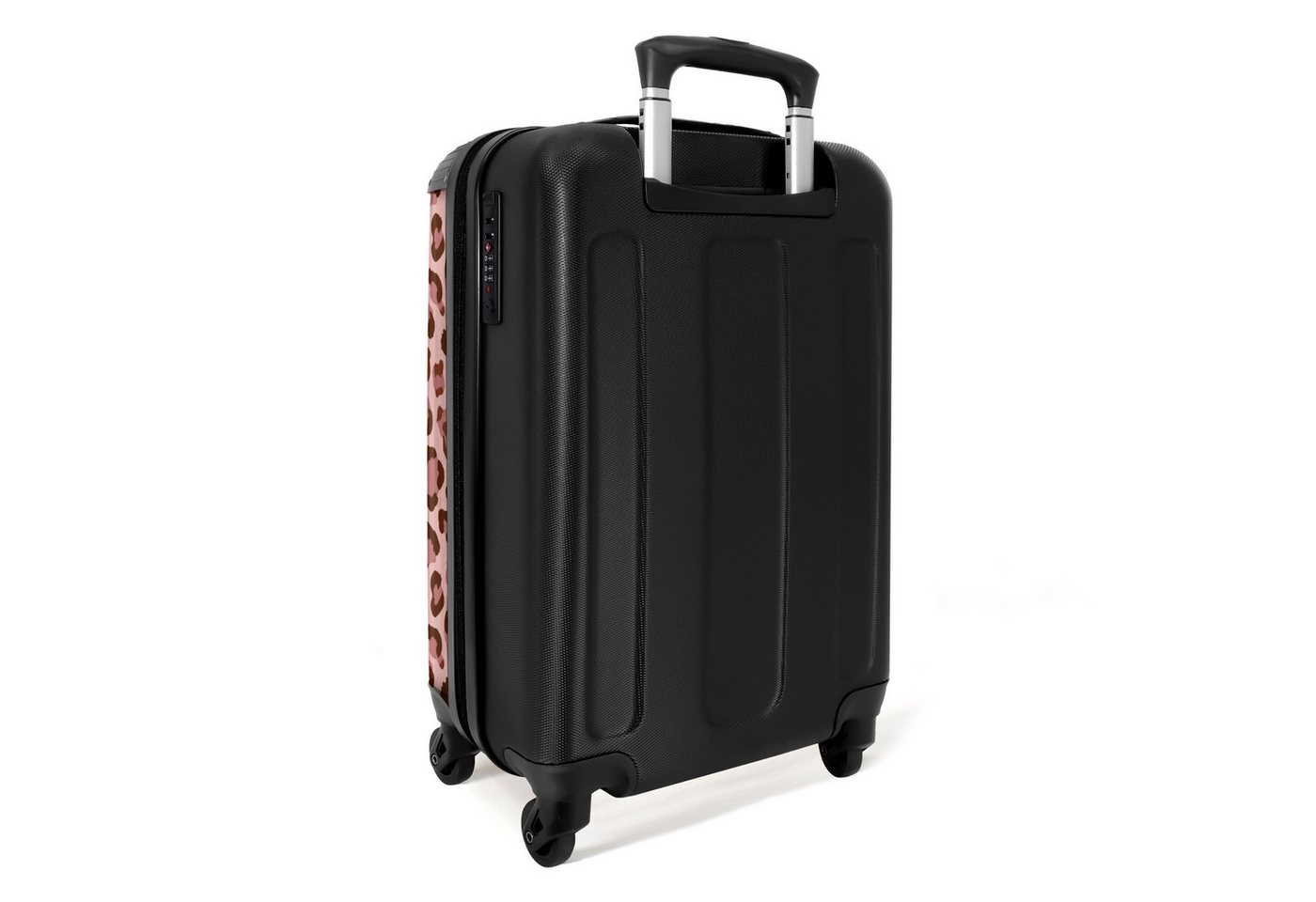 NoBoringSuitcases.com© Hartschalen-Trolley Leopard - Muster - Rosa 55x35x20cm, Handgepäck Koffer & Trolleys, Luggage, Reisekoffer Frauen Bild 5