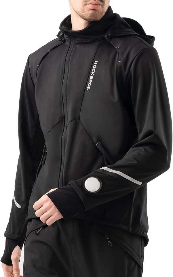 ROCKBROS Fahrradjacke Herren Thermo-Softshell Winterjacke winddicht wasserdicht Bild 4