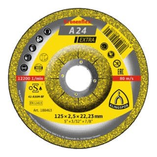 Trennscheibe A 24 EX, 125 x 2,5 x 22,23mm gekröpft, 25 Stück
