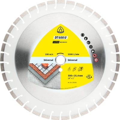 Diamanttrennscheibe DT 600 U, 300 x 2,8 x 25,4mm 32 Segmente 24 x 2,8 x 10mm