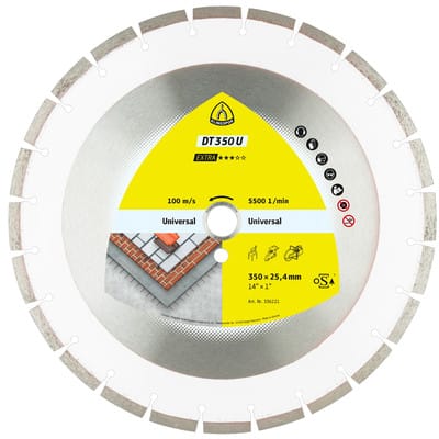 Diamanttrennscheibe DT 350 U, 400 x 3,6 x 25,4mm 28 Segmente 40 x 3,6 x 10mm