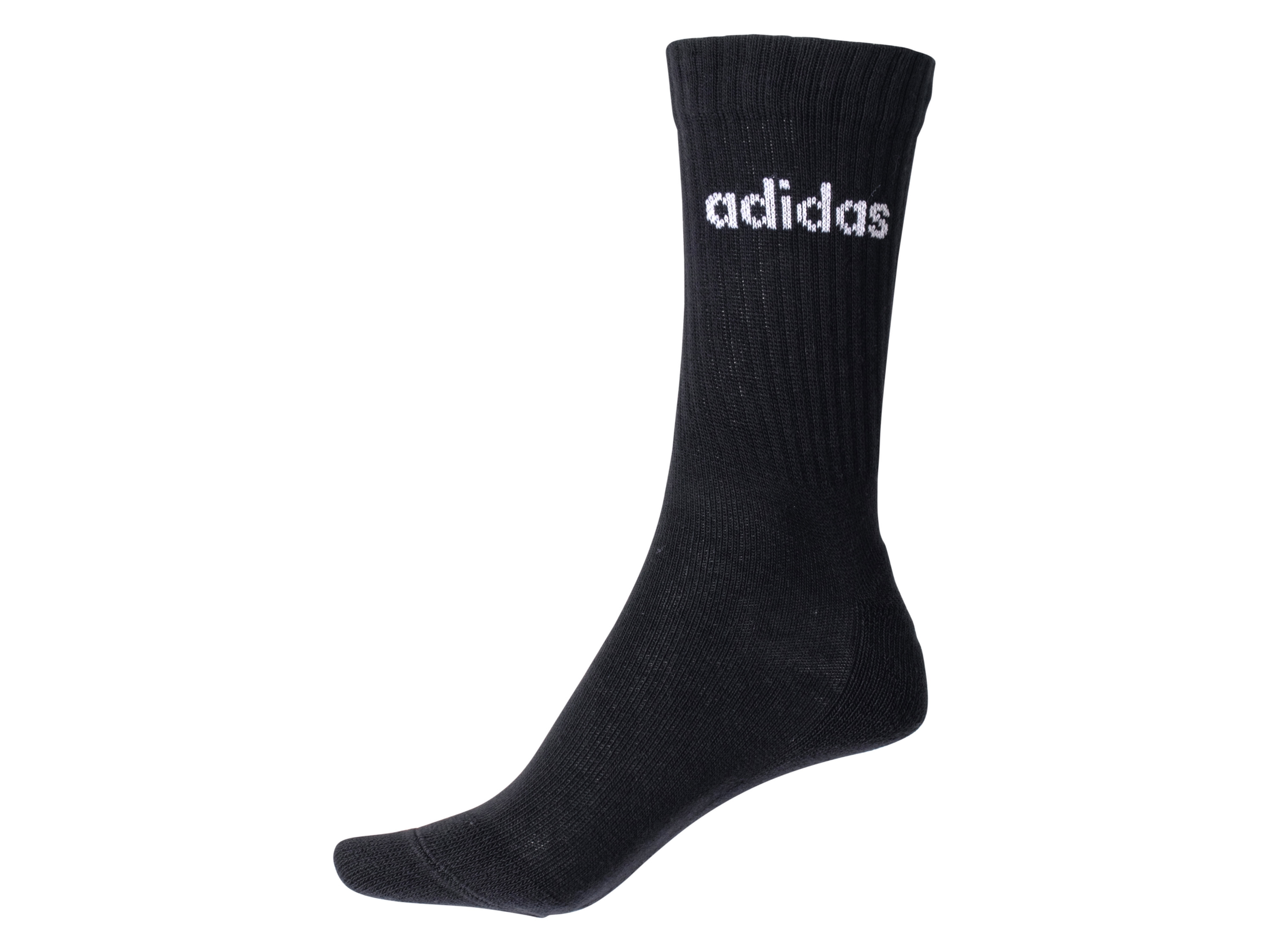 ADIDAS Sportsocken Crew, 3 Stück (Schwarz, 43-45) Bild 2