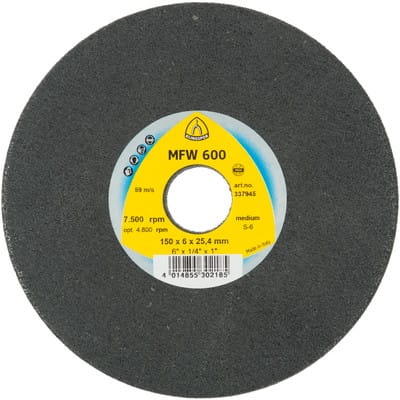 UNITIZED WHEEL 600 Kompaktscheibe, 125 x 6 x 22mm Coarse SiC, 5 Stück