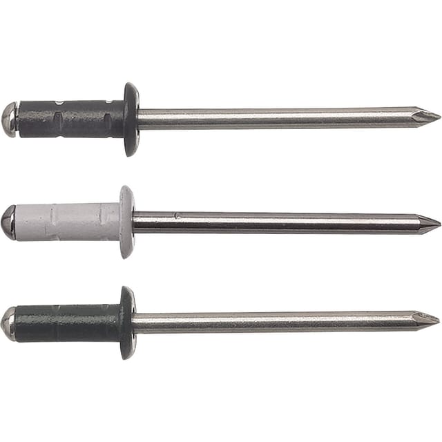 PolyGrip Blindniete Alu/Niro 4 x 10 Flachrundkopf RAL 9010 Reinweiß