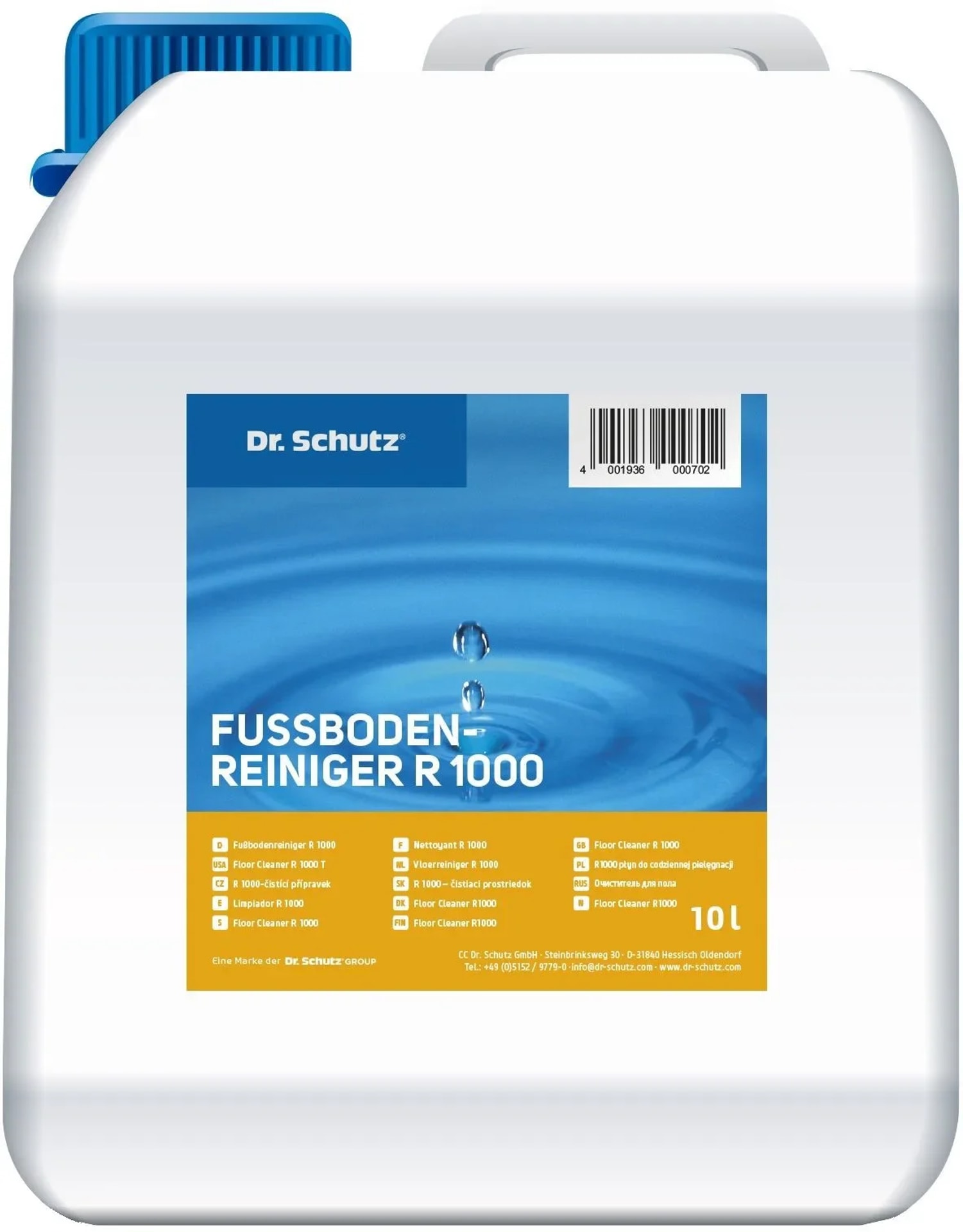 Dr. Schutz Fußbodenreiniger R 1000 10 Liter Wischpflege Für 10000 M² A