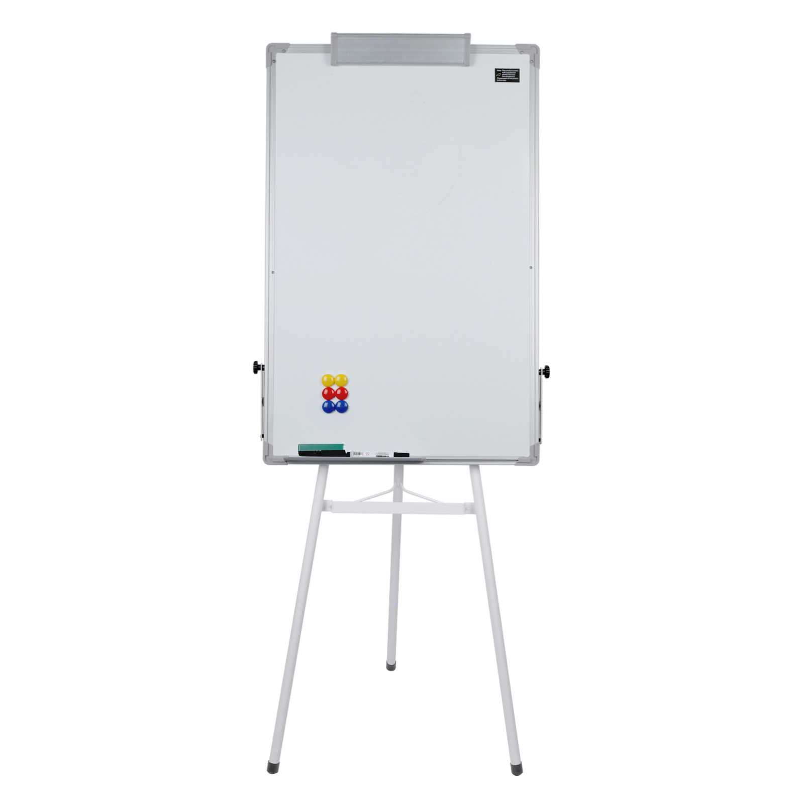 Haloyo® Freistehende Magnetische Whiteboard-tafel, Moderner Schwarzer Rahmen, Faltbarer Und Höhenverstellbarer Ständer, 60 X 90 Cm, Weiß
