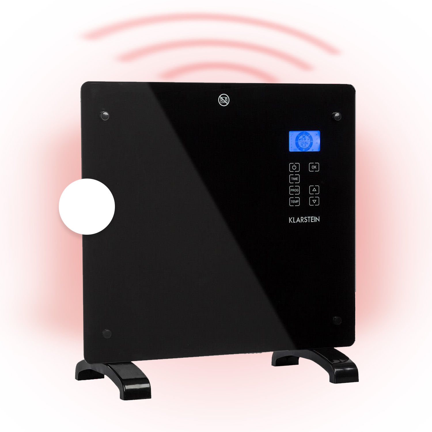 Norderney Konvektions-heizgerät Thermostat Timer 1000w 20m² Schwarz