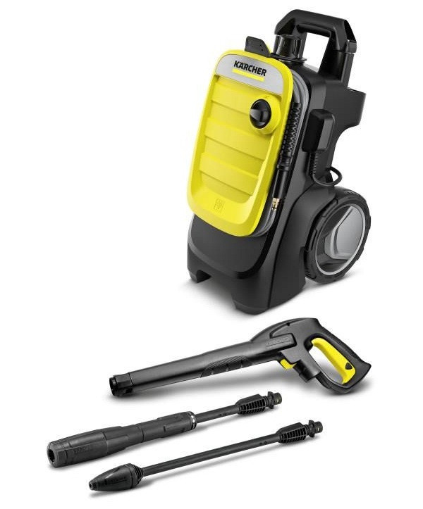 Hochdruckreiniger Kärcher K 7 Compact: Für Hartnäckigen Schmutz – Transportabel, Schnell Verstaubar, 60 M²/h Flächenleistung. Inkl. 10m Premiumflex Schlauch, Vario Power, Dreckfräser & Wasserfilter