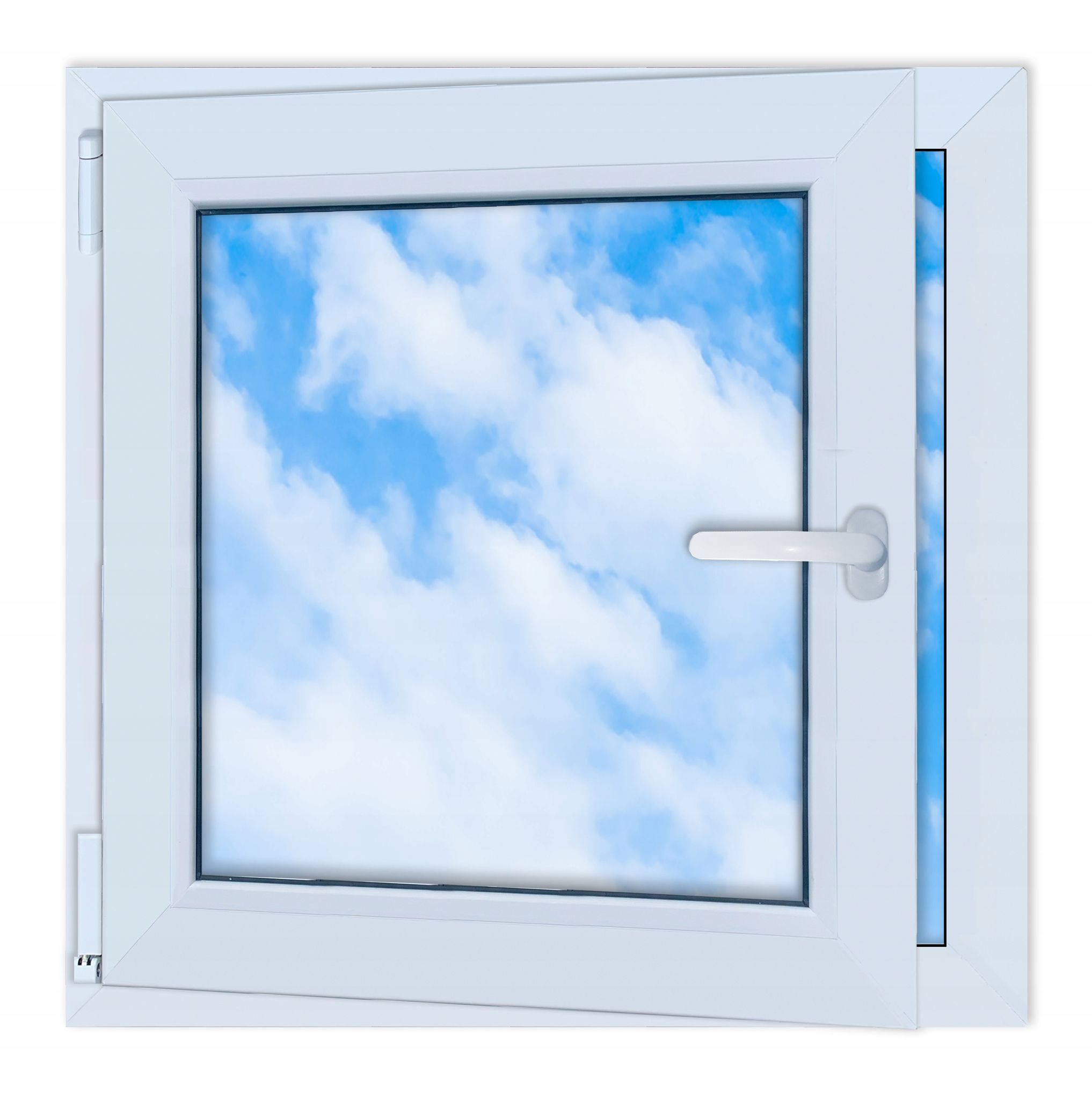 Pvc-fenster Weiß 70x70 Links, Neues 700x700 Mm Doppelglas-dreh-kipp-fenster (ru).