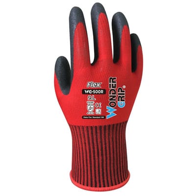 Sicherheitshandschuhe Beschichtet | rot | WG-500R | Größe 9