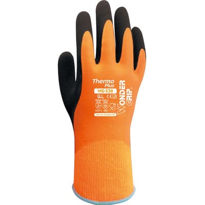 Sicherheitshandschuhe Kälteschutz | THERMO PLUS | orange | WG-338 | Größe 7