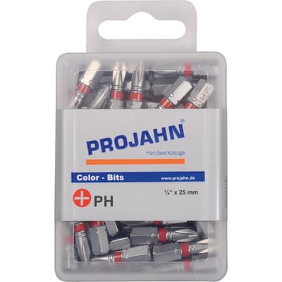 1/4" markierter Bit L25mm Phillips Nr 2 50er Pack