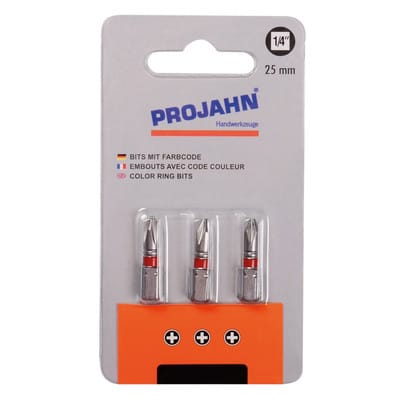 1/4" markierter Bit L25mm Phillips Nr 3 3er Pack
