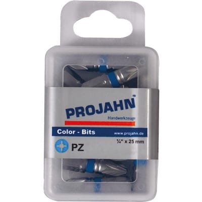 1/4" markierter Bit L25mm Pozidriv Nr 2 10er Pack