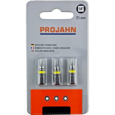 1/4" markierter Bit L25mm TX T15 3er Pack