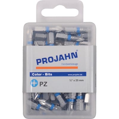 1/4" markierter Bit L25mm Pozidriv Nr 2 50er Pack