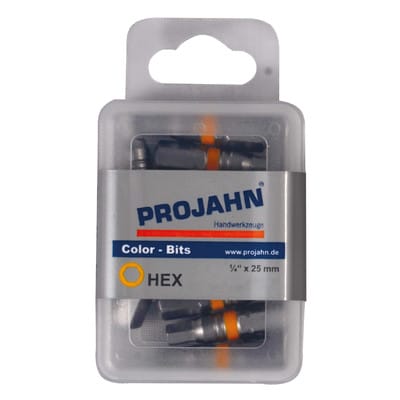 1/4" markierter Bit L25mm Innen-6kant 4mm 10er Pack