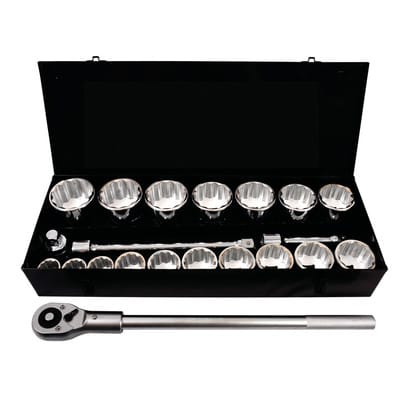 1" Steckschlüssel Koffer 22-teilig