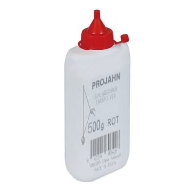 Farbpulverflasche 500g rot für Schlagschnurroller