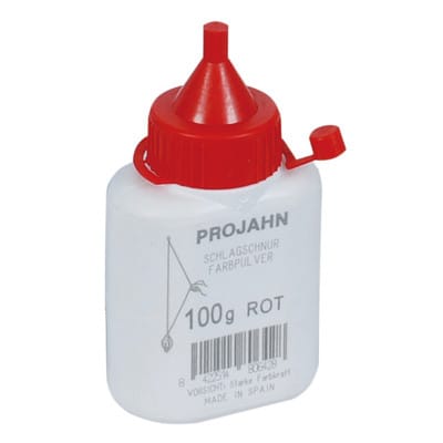 Farbpulverflasche 100g rot für Schlagschnurroller